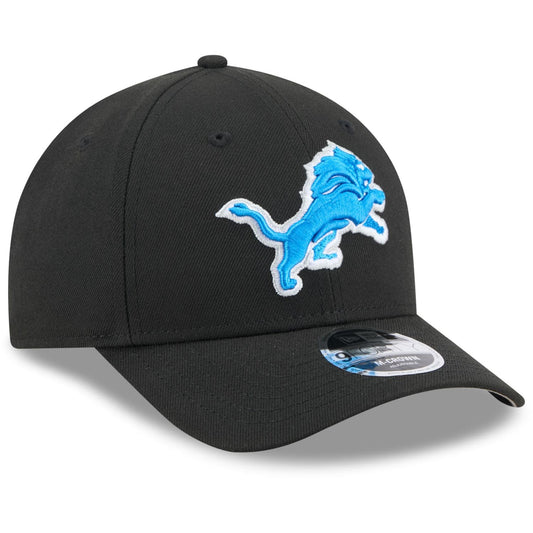 New Era Men's Detroit Lions Team Classic Black 940 M-Crown Adjustable Snapback Hat - One Size