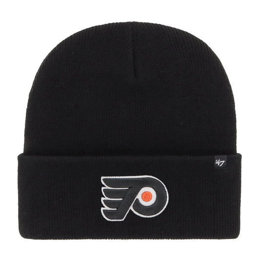 '47 Brand Philadelphia Flyers Black Haymaker NHL Cuff Knit Beany Beanie One Size Forty Seven