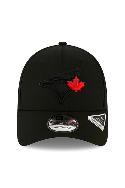New Era 9FORTY MLB Toronto Blue Jays Red Leaf Snapback Hat - Black