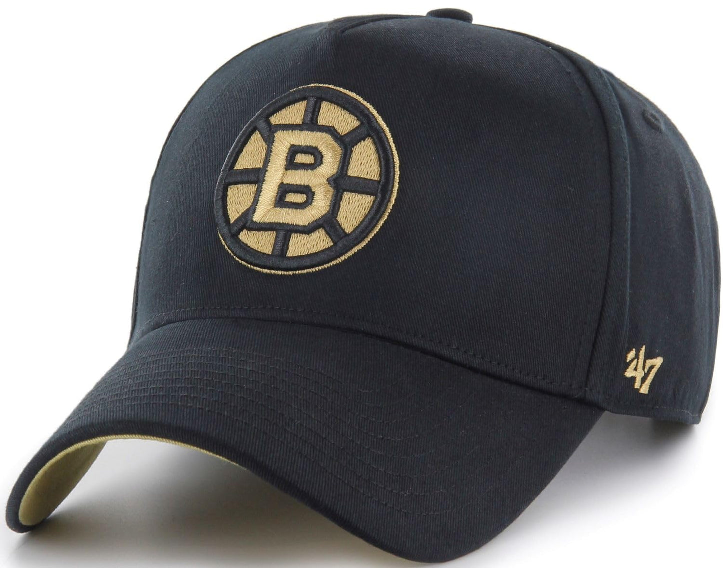 47 Sure Shot MVP DT NHL Boston Bruins Deluxe Adjustable Snapback Hat - Black/Gold