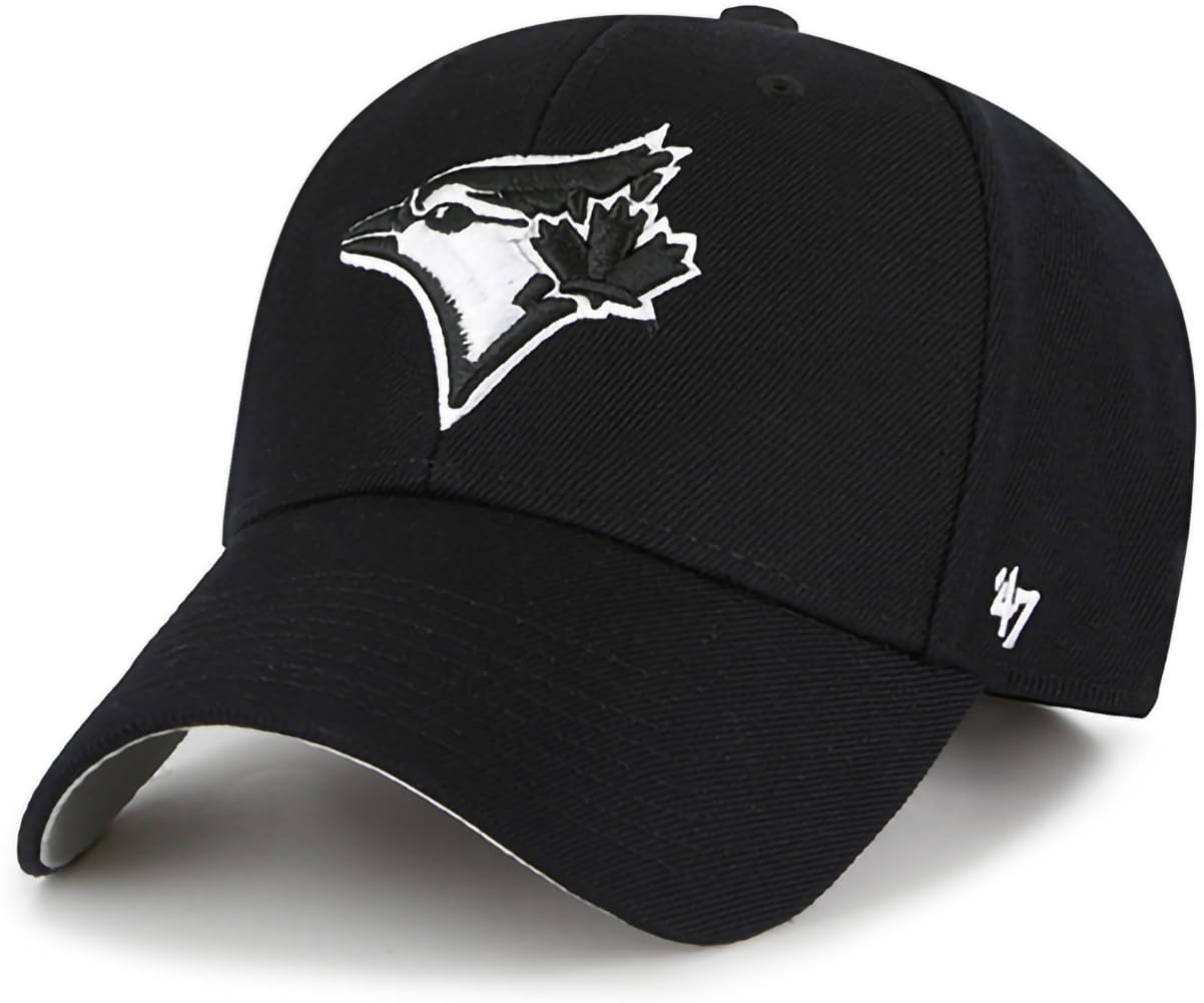 '47 MLB Black White MVP Adjustable Hat, Adult One Size Fits All