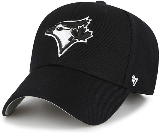 '47 MLB Black White MVP Adjustable Hat, Adult One Size Fits All