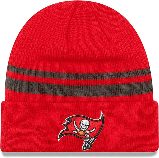 New Era Unisex-Adult NFL Official Sport Knit Classic Striped Knit Beanie Cold Weather Hat