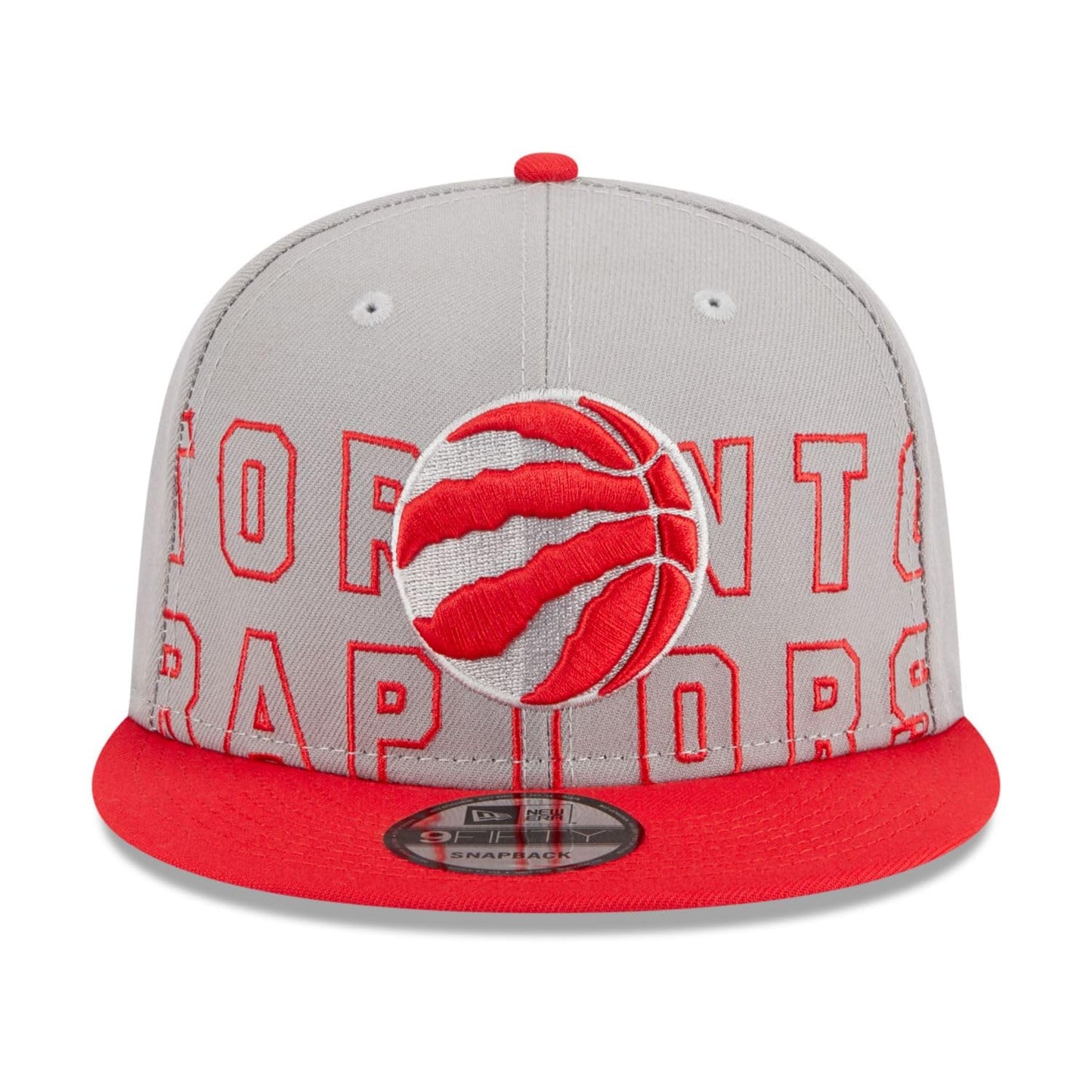 New Era NBA Toronto Raptors 2023 Draft 9FIFTY Snapback Hat - Gray/Red