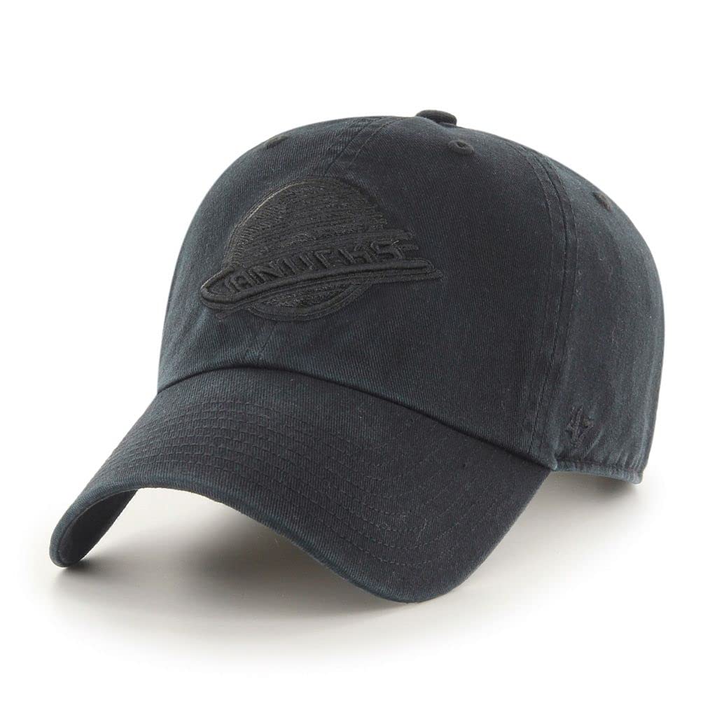47 Men's Vintage Skate Logo Black on Black Clean Up Adjustable Hat - One Size