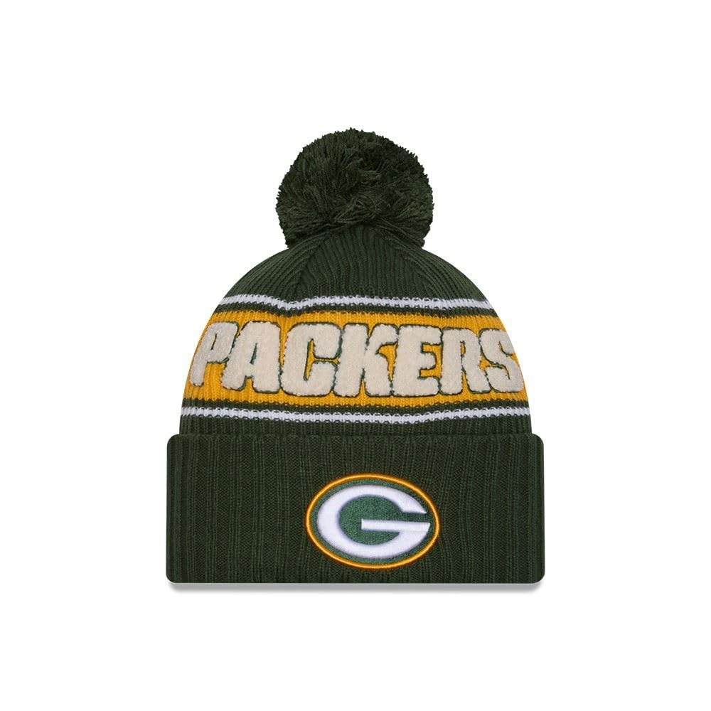 New Era Sideline 2024 American Football Beanie Pompom Winter Stamp Cap NFL Team Logo
