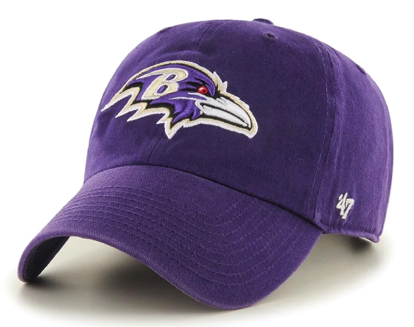 47 Men's Compatible with Baltimore Ravens Clean Up Purple Hat Cap NFL Football Adjustable Strap