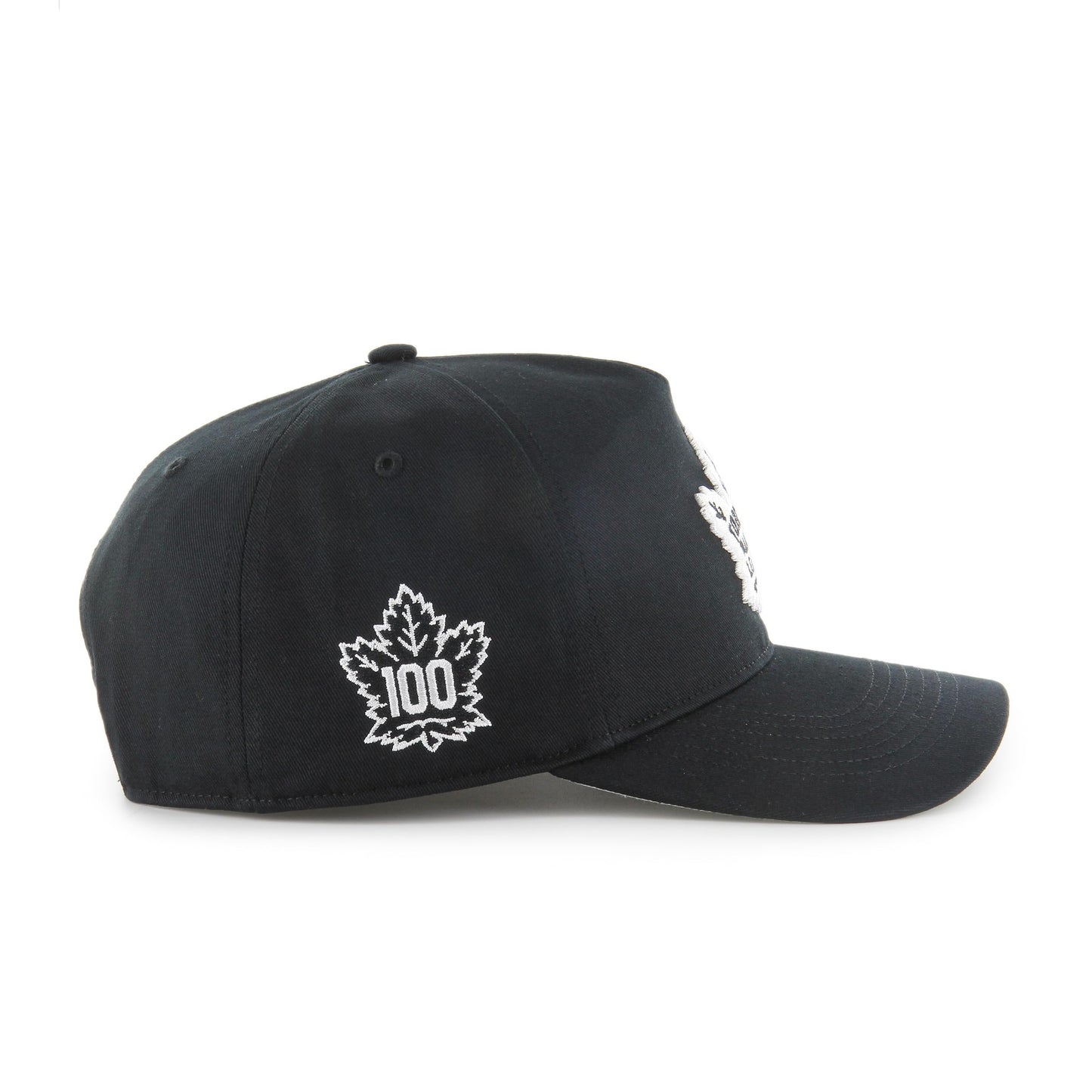 47 NHL Shot Hitch 100th Anniversary Side Patch Snapback - Black and White