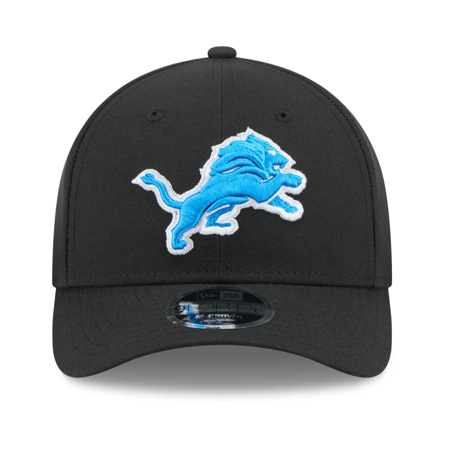 New Era Men's Detroit Lions Team Classic Black 940 M-Crown Adjustable Snapback Hat - One Size