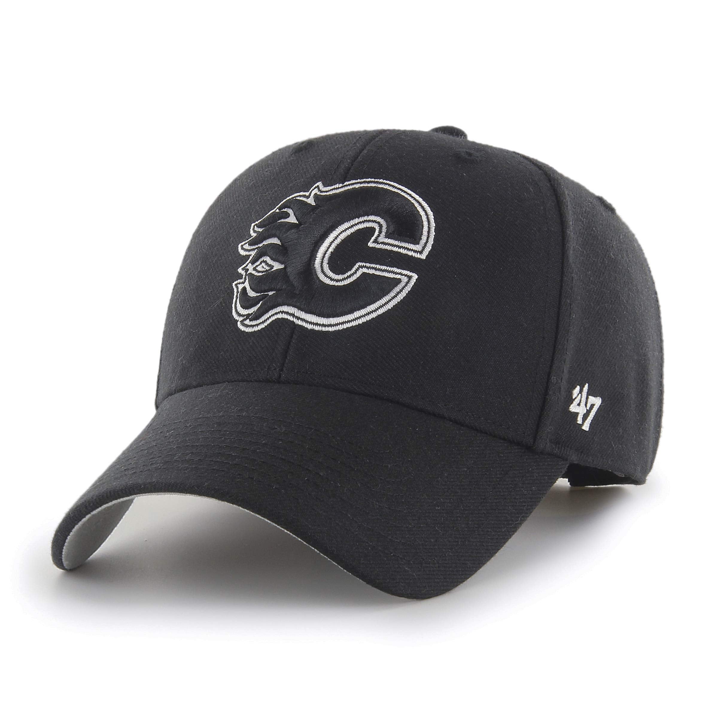 47 Men's Calgary Flames Black/White MVP Adjustable Hat - One Size