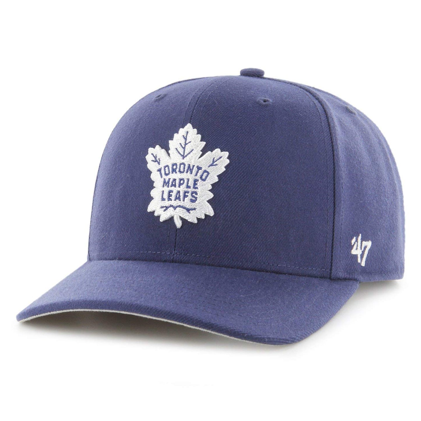 47 Brand Toronto Maple Leafs Cold Zone Navy Curved Visor Cap Snapback