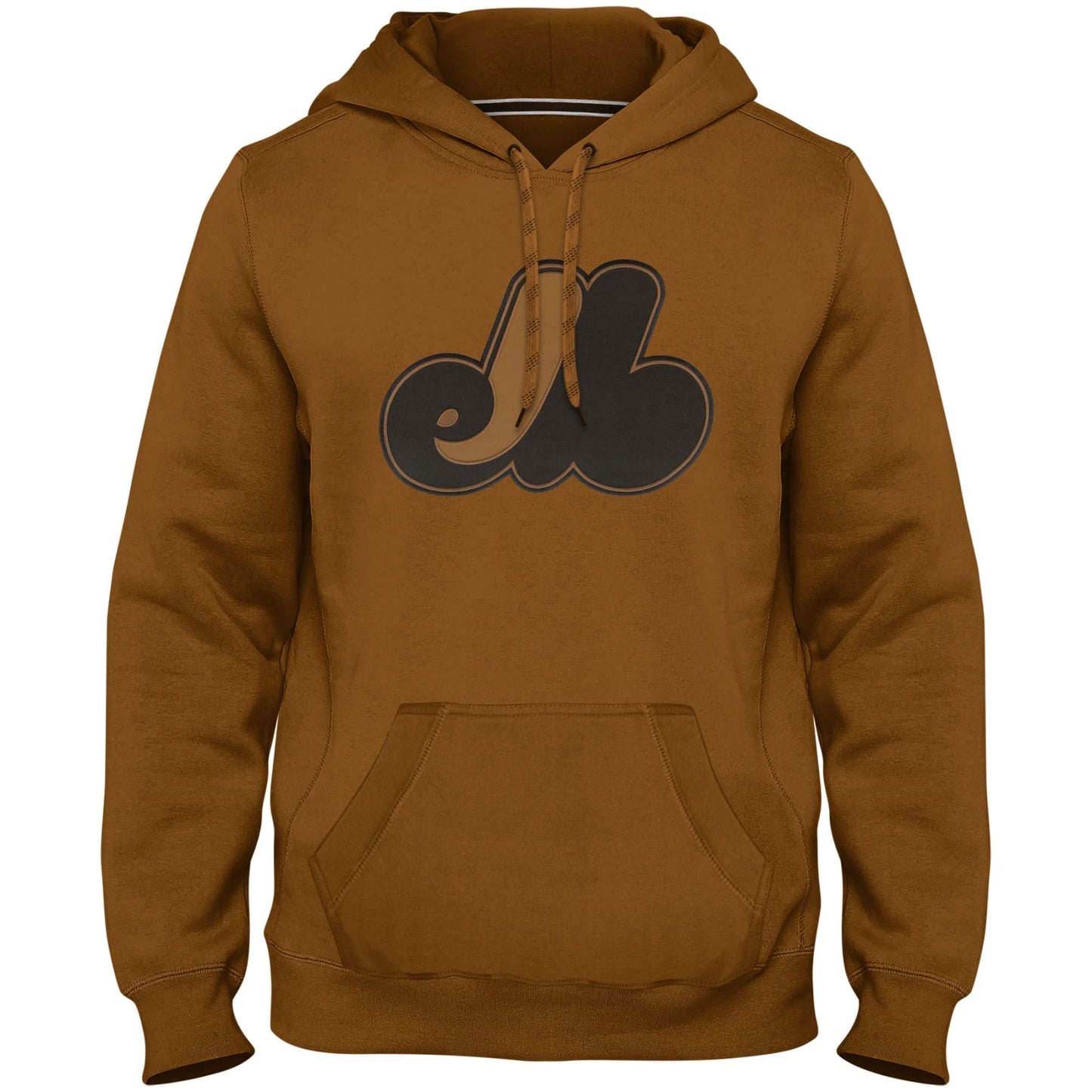 Montreal Expos Cooperstown MLB Express Twill Tonal Dune Logo Hoodie - Dune