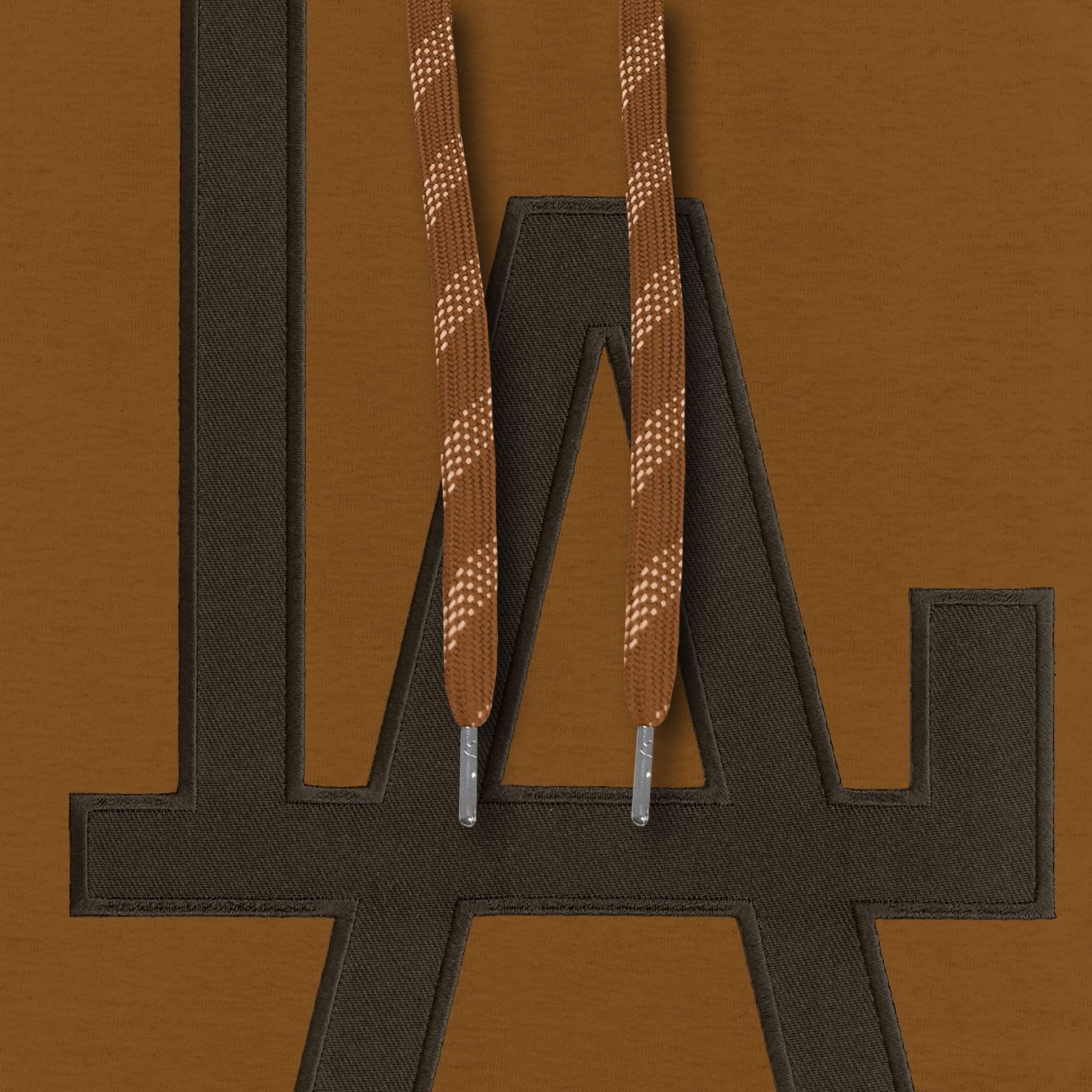 Los Angeles Dodgers MLB Express Twill Tonal Dune Logo Hoodie - Dune