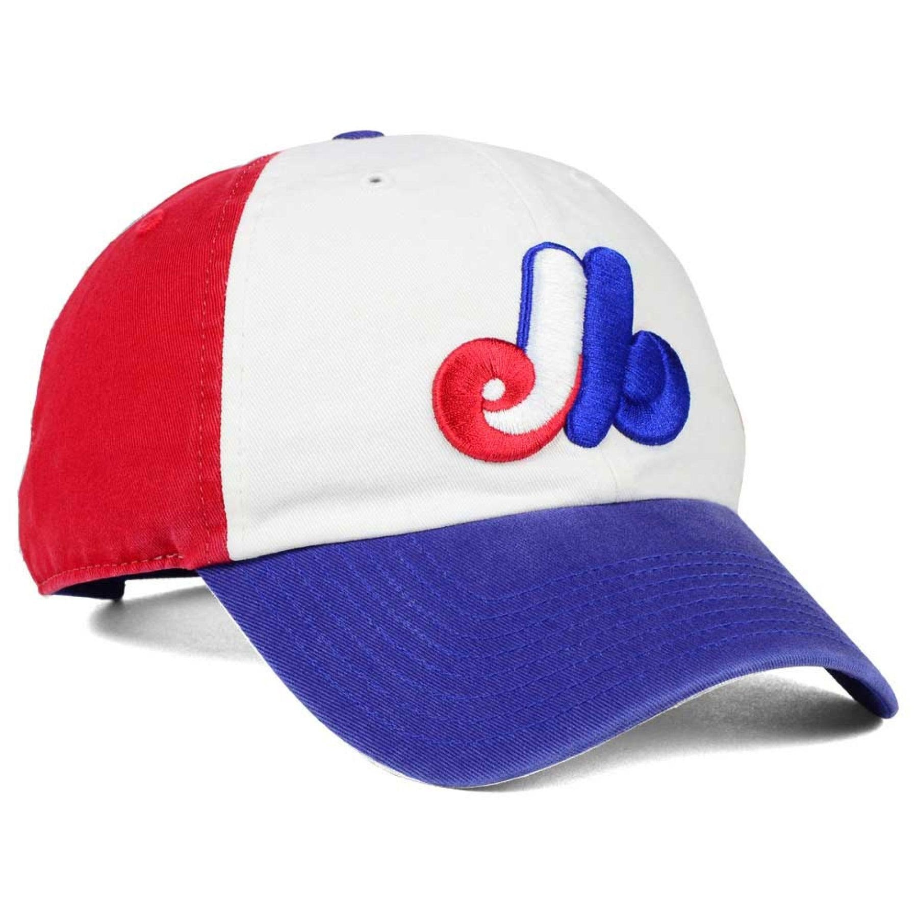 Montreal Expos Clean up 47 Brand Adjustable Hat (Tri Color One Size)