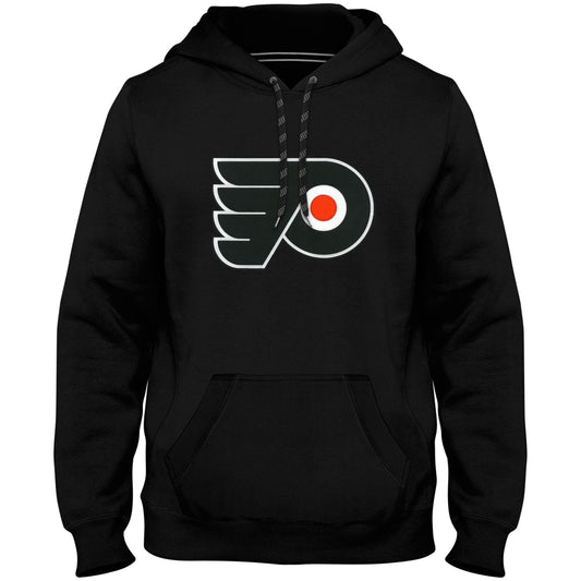 Bulletin Philadelphia Flyers NHL Express Twill Logo Hoodie - Black- Size Large