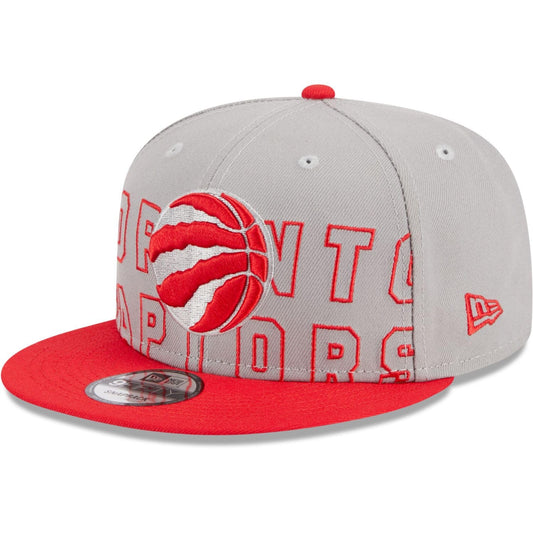 New Era NBA Toronto Raptors 2023 Draft 9FIFTY Snapback Hat - Gray/Red