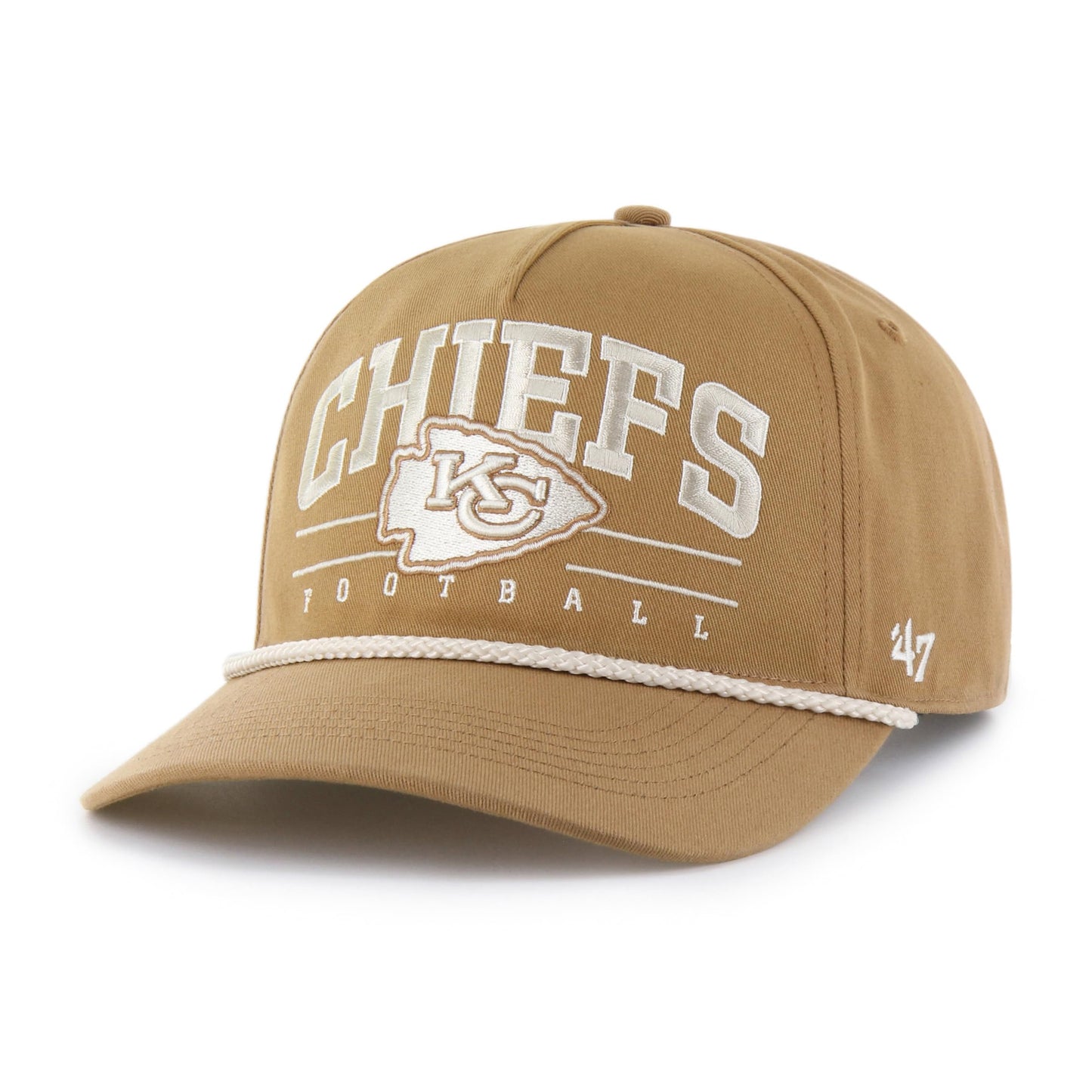 47 Hitch NFL Kansas City Chiefs Roseoc Rope Snapback Hat - Brown