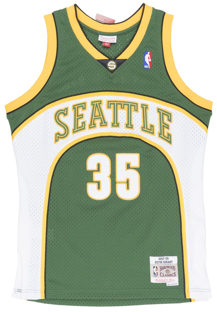 Men's Seattle Supersonics Kevin Durant Mitchell & Ness 2007-08 Hardwood Classics Green Swingman Jersey