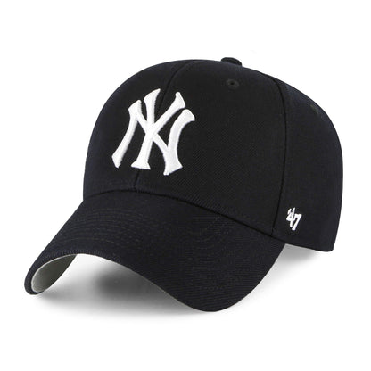 Compatible with New York Yankees Black & White '47 MVP Adjustable Cap Hat MLB Baseball One Size Fits Most