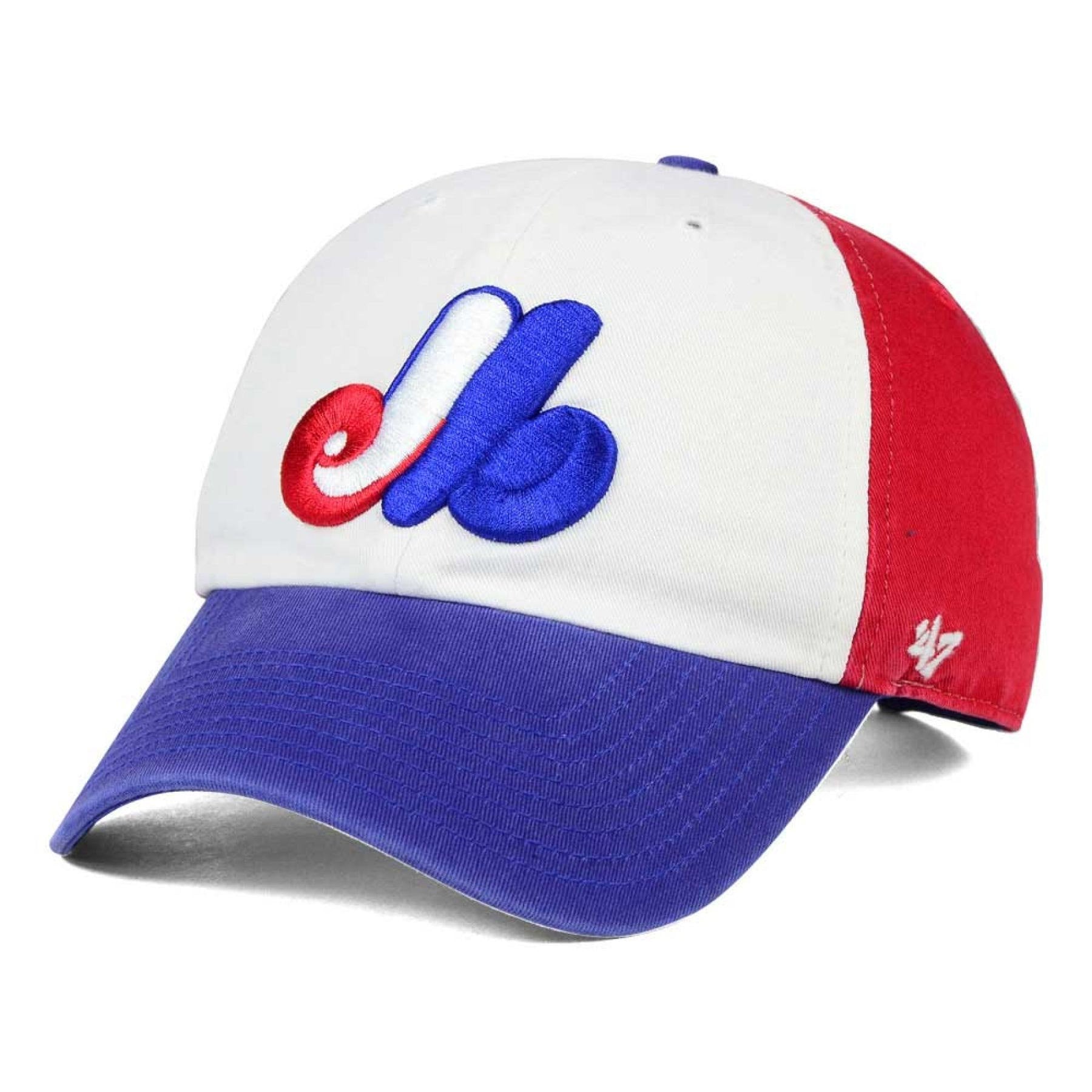 Montreal Expos Clean up 47 Brand Adjustable Hat (Tri Color One Size)