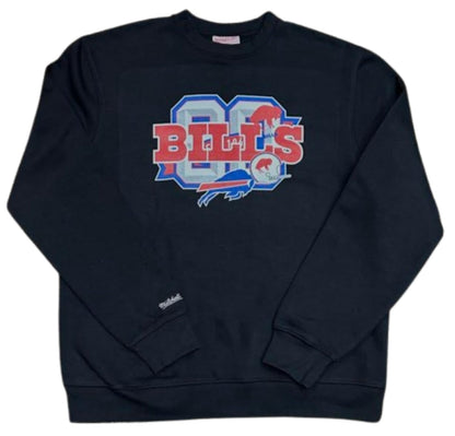 Mitchell & Ness NFL Buffalo Bills Anniversary Crew Neck - Black