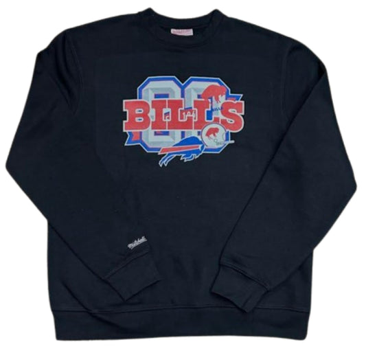 Mitchell & Ness NFL Buffalo Bills Anniversary Crew Neck - Black