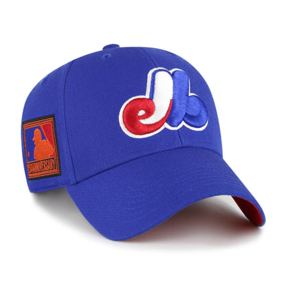 '47 Montreal Expos MLB MVP Sure Shot Commemorative Patch Hat | Adjustable - One Size Royal Blue
