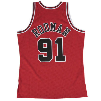 Dennis Rodman Chicago Bulls Mitchell & Ness NBA Throwback HWC Jersey - Red