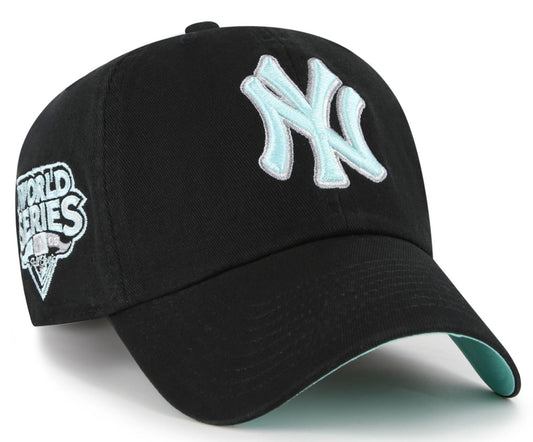47 MLB New York Black Mint Double Under Clean Up Adjustable Hat - Black