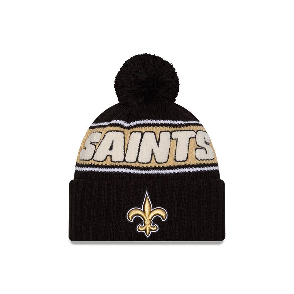 New Era Sideline 2024 American Football Beanie Pompom Winter Stamp Cap NFL Team Logo