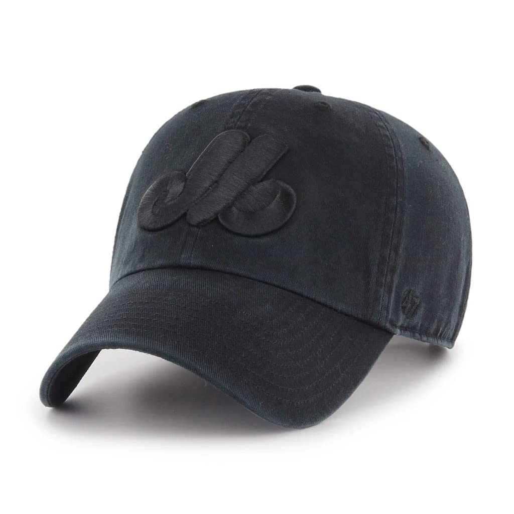 Montreal Expos '47 Black on Black Clean Up Adjustable Hat