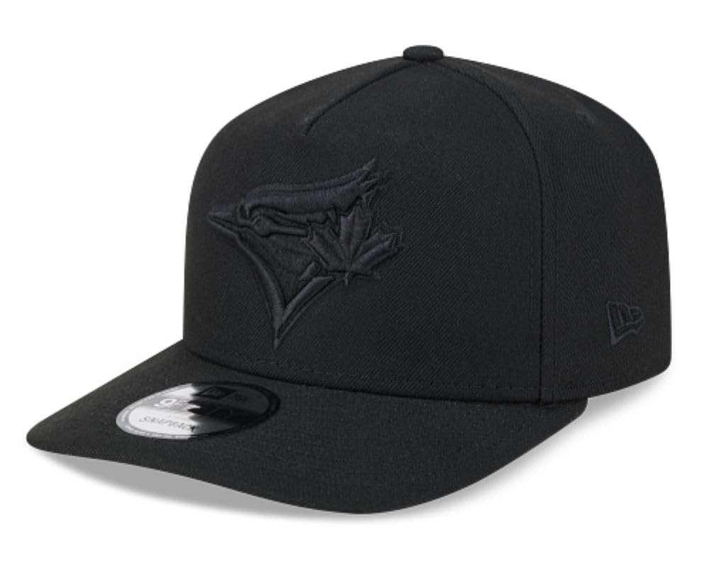 New Era MLB Toronto Blue Jays 9FIFTY A-Frame Adjustable Snapback Hat - Black/Black