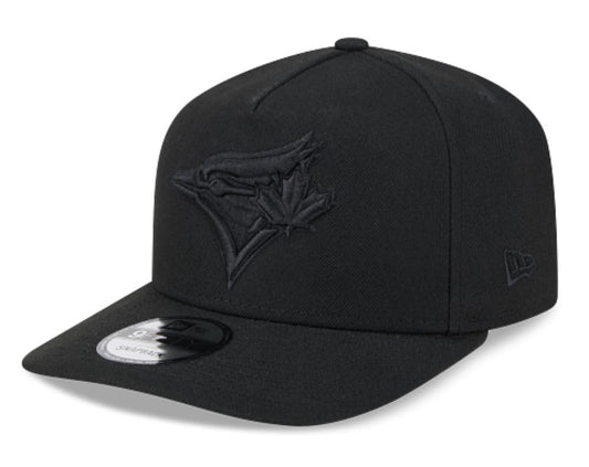 New Era MLB Toronto Blue Jays 9FIFTY A-Frame Adjustable Snapback Hat - Black/Black