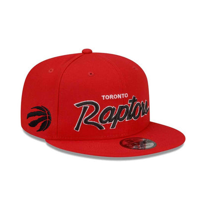 New Era Men’s NBA Toronto Raptors Evergreen Script 9FIFTY Snapback Hat – Red