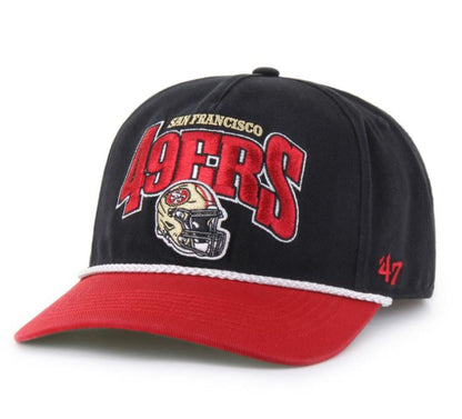 47 NFL San Francisco Palermo Hitch RF Adjustable Snapback Hat - Black/Red