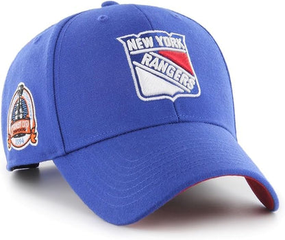47 NHL New York Rangers Sure Shot MVP Adjustable Snapback Hat Cap - Blue
