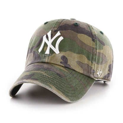 Compatible With New York Yankees Adjustable Strap Camo Camouflage Clean Up Cap Hat