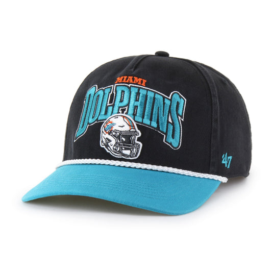 47 NFL Miami Palmero Hitch RF Adjustable Snapback Hat - Black/Teal