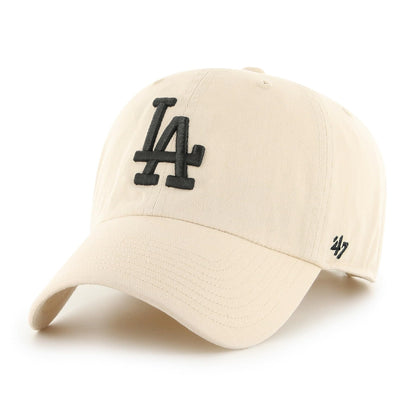 Los Angeles Dodgers MLB '47 Clean Up Hat - Natural - Black Logo