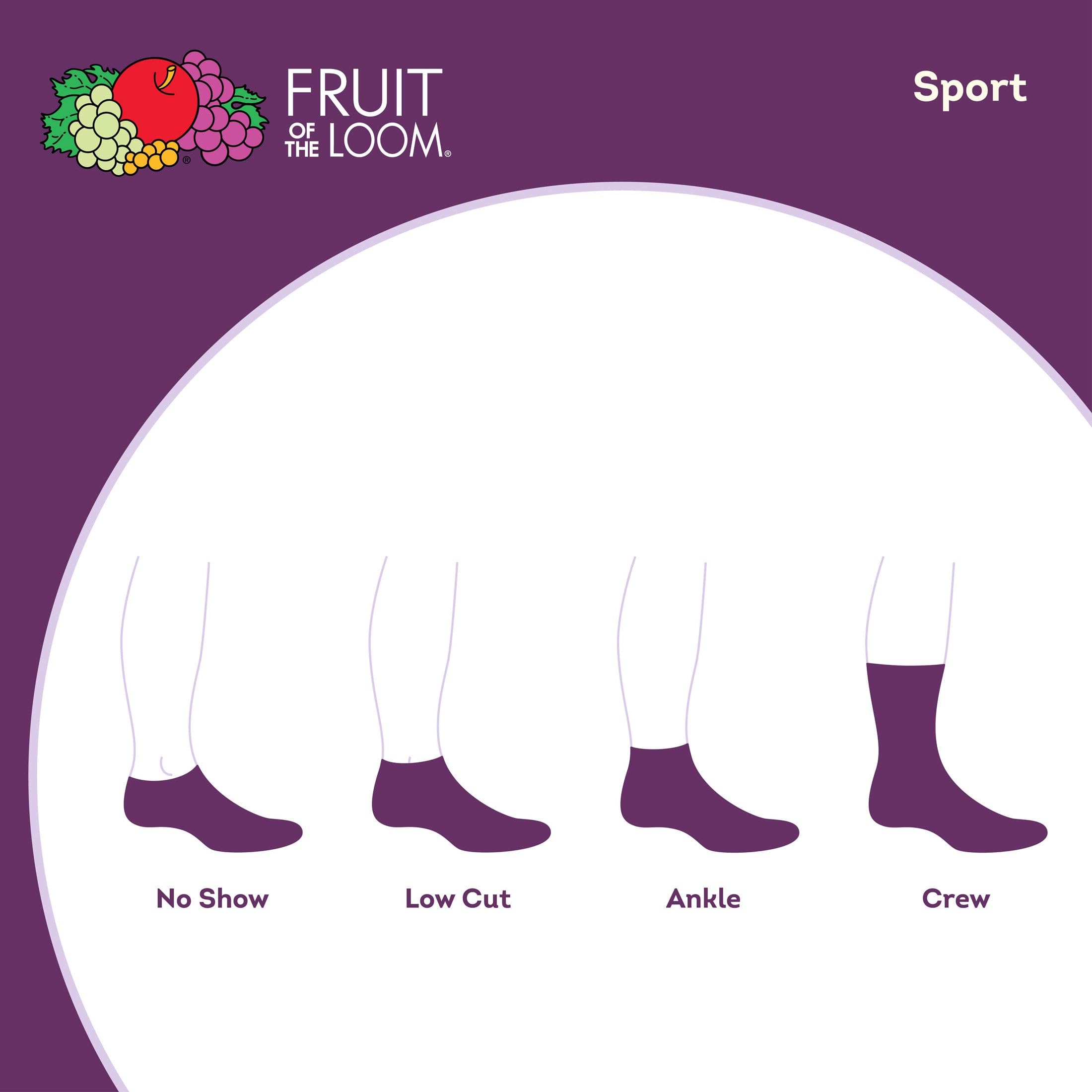 Fruit of the Loom Women's Everyday Soft Cushioned No Show Socks (Multi Pack)