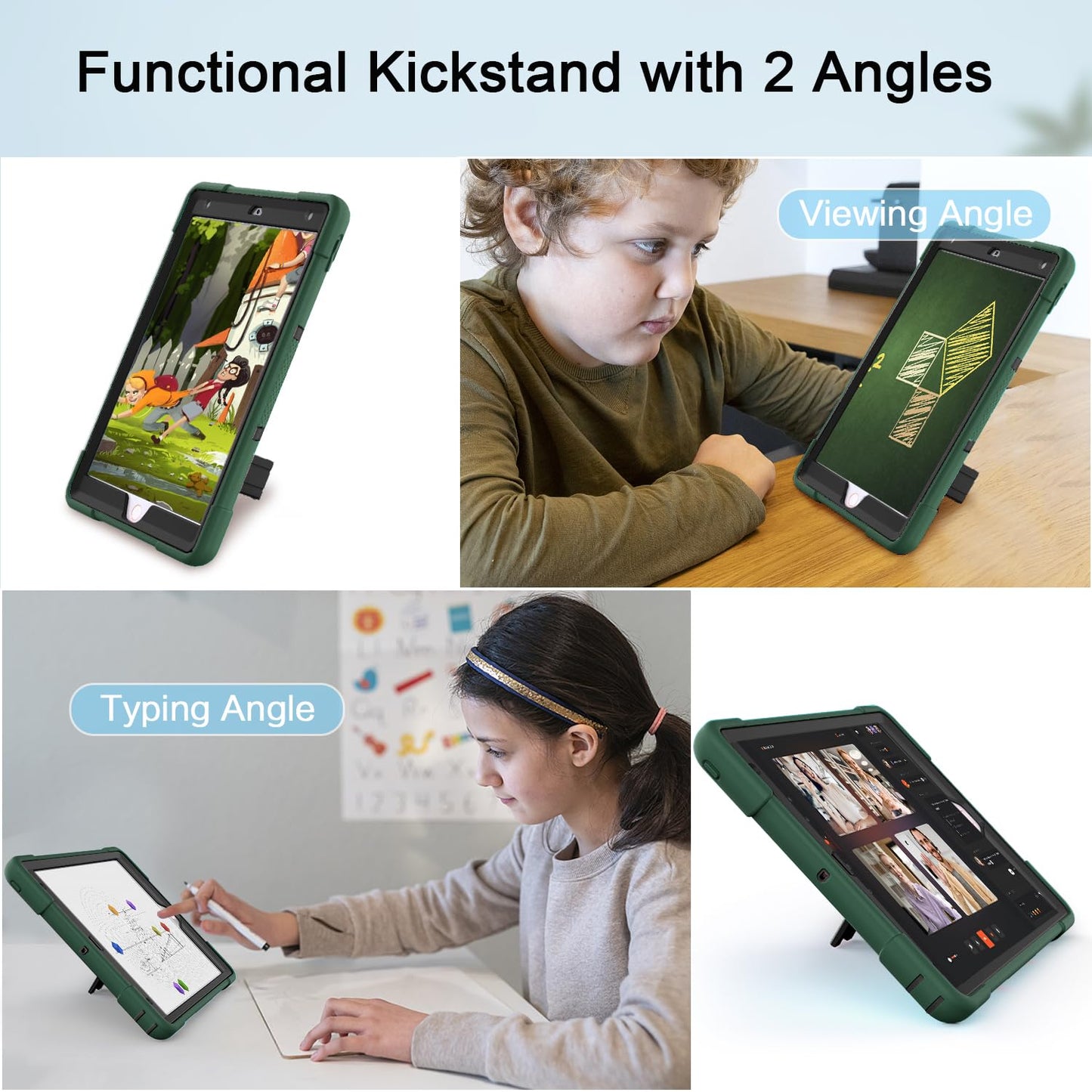 Cantis Case for ipad 9th Generation/iPad 8th Generation/iPad 7th Generation, Slim Heavy Duty Shockproof Rugged Protective Case Built-in Stand for iPad 10.2 inch 2021/2020/2019