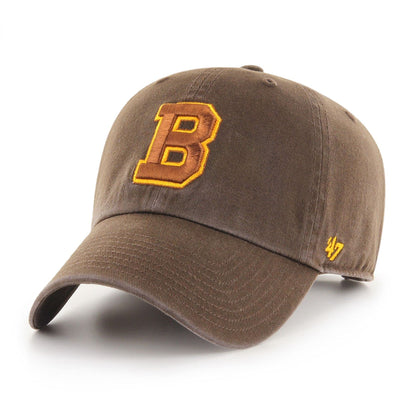 '47 Boston Bruins Vintage NHL Clean Up Hat - Brown | Adjustable