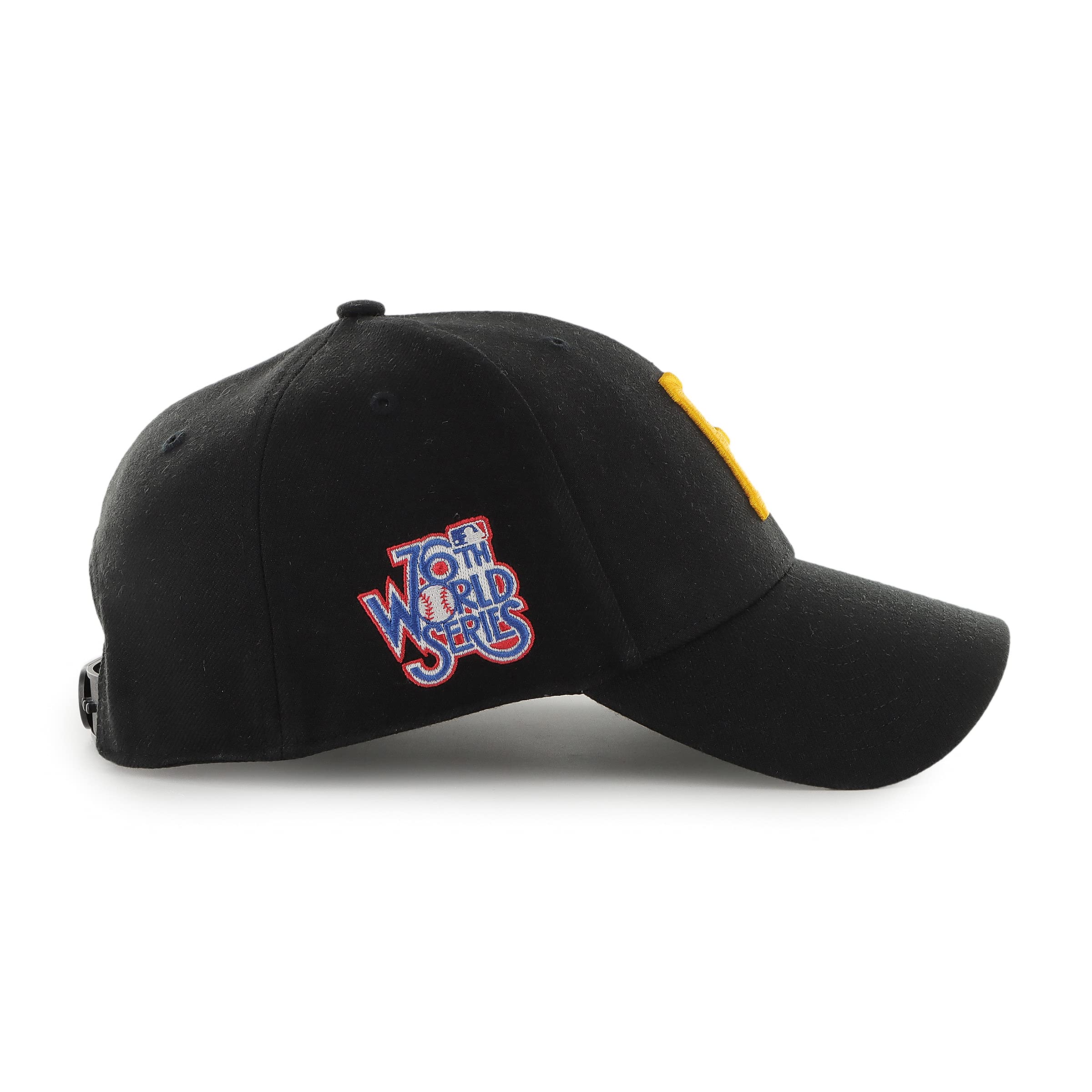 47 Men's Compatible with Pirates Cooperstown World Series Sure Shot MVP Adjustable Hat - One Size Black