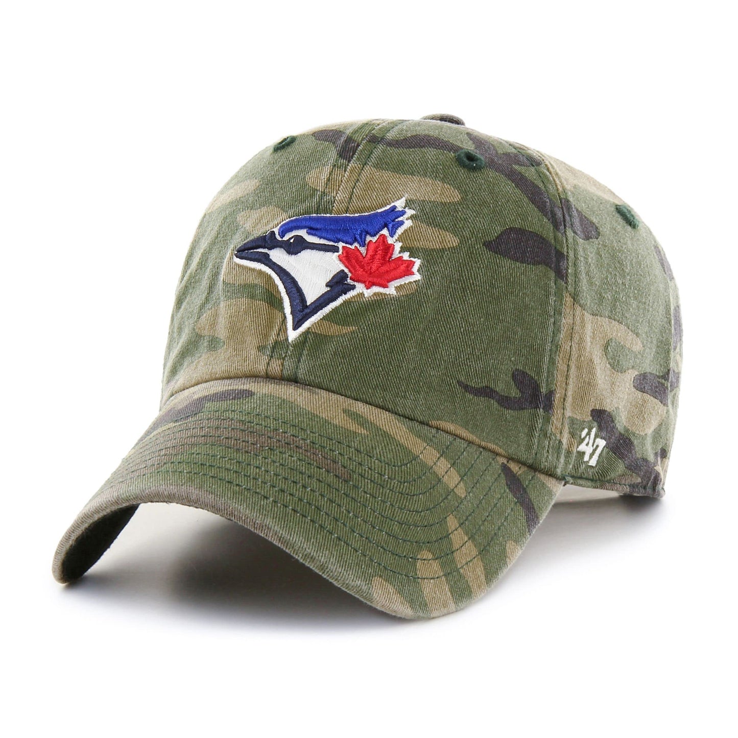 47 Compatible with Toronto Blue Jays Camo Camouflage Adjustable Strap Clean Up Adjustable One Size Hat Cap