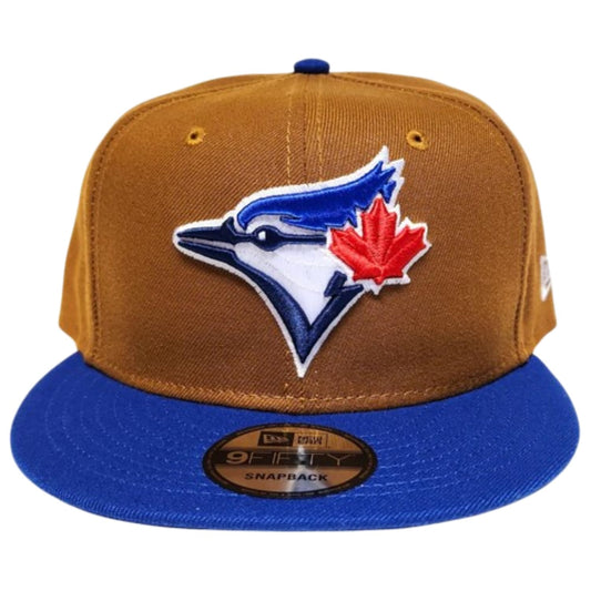 New Era MLB Toronto Blue Jays 9FIFTY Adjustable Snapback Hat - Peanut Brown/Blue