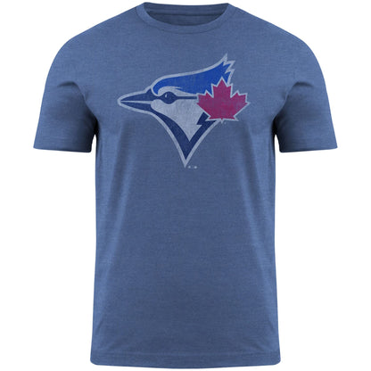 Toronto Blue Jays MLB Primary Distressed Logo Heathered T-Shirt
