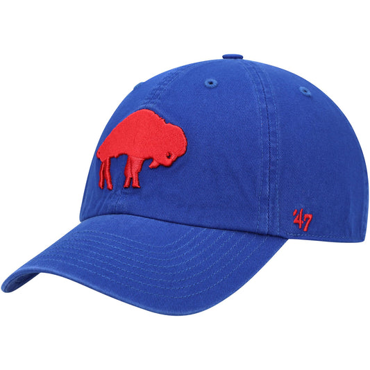 Buffalo Bills 47 Brand NFL Royal Blue Throwback Clean Up Adjustable Hat