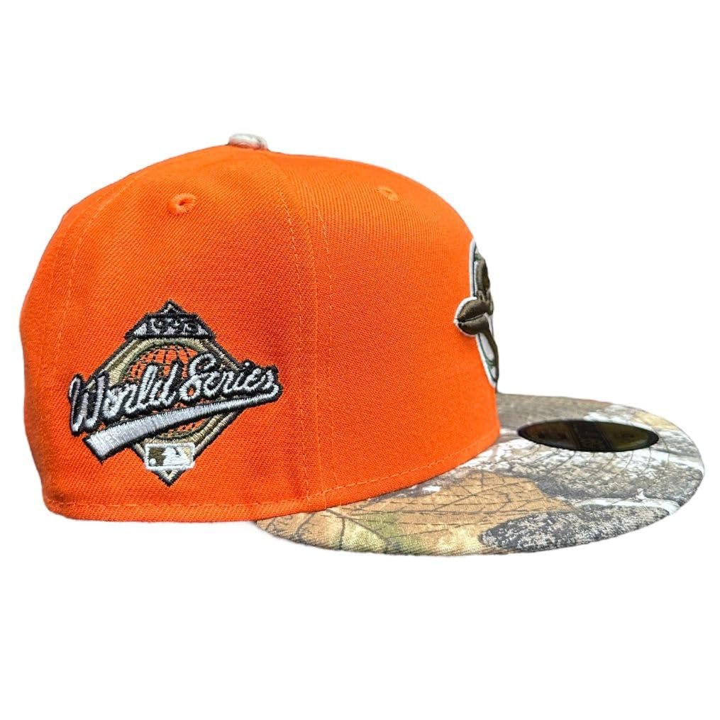 New Era MLB Toronto Blue Jays Real Tree Rush 1993 World Series 59FIFTY Fitted Hat - Orange/Camo