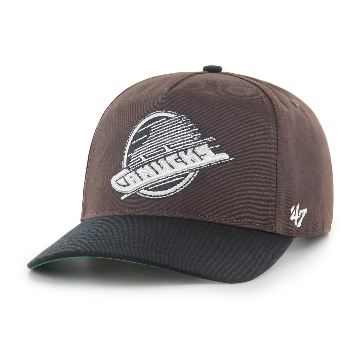 47 Hitch Sure Shot NHL Vancouver Snapback Hat - Dark Chocolate