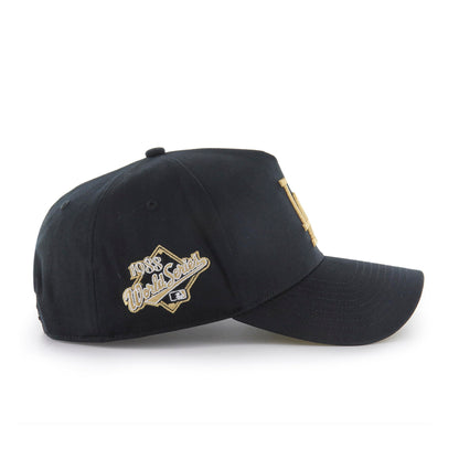 47 Los Angeles Dodgers Sure Shot MVP Hitch 1988 World Series Side Patch Snapback - Black and Gold
